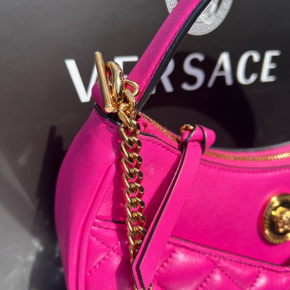 NWT VERSACE LEATHER QUILTED HOBO BAG - Picture 8 of 12